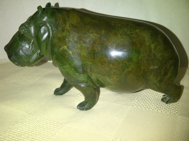 Hippo Verdite Statue 3307